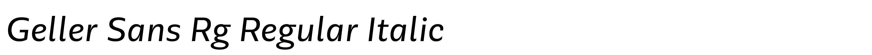Geller Sans Rg Regular Italic